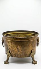 Antique solid brass bucket