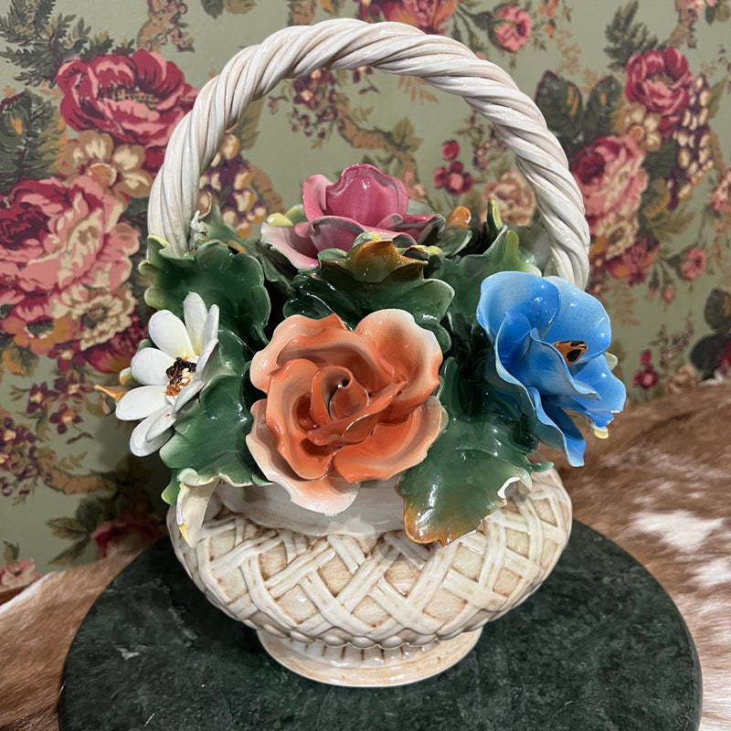 Capodimonte floral basket