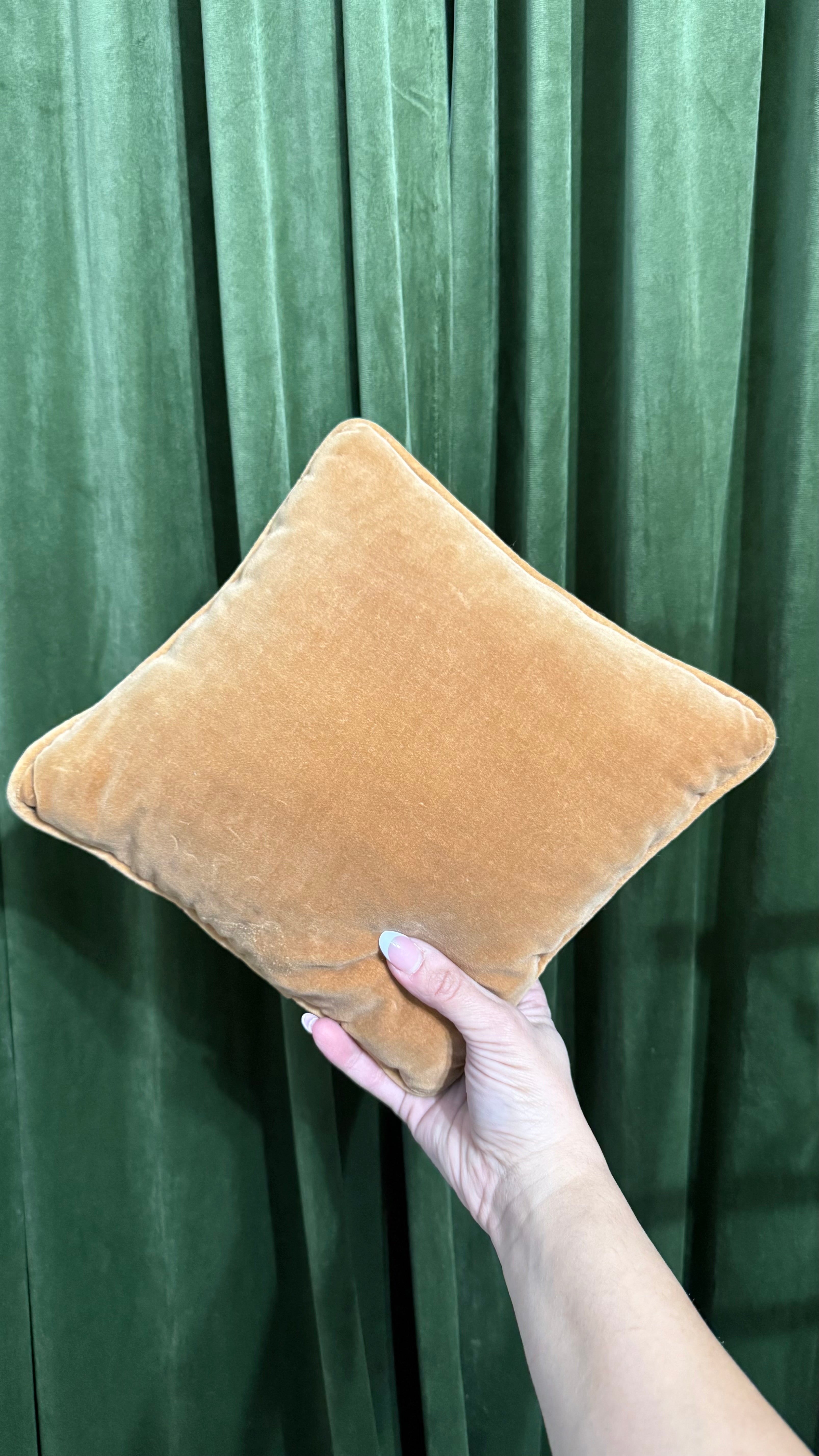 Vintage handmade needlepoint small pillow