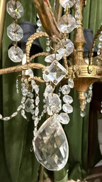 French Style Chandelier with Crystal Drops