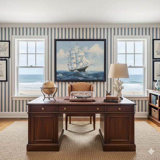 Vintage oil on canvas Clipper Ship painting signed by artist