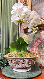 White faux Phalaenopsis orchid drop-in 21”