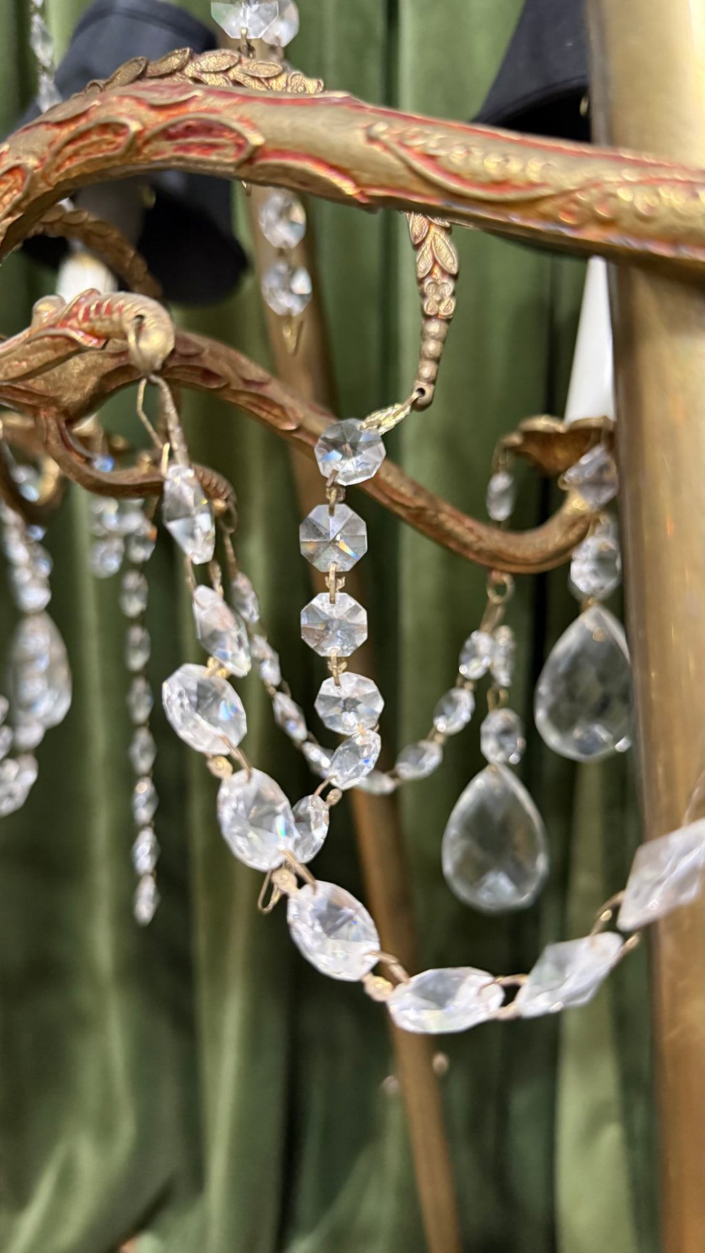 French Style Chandelier with Crystal Drops