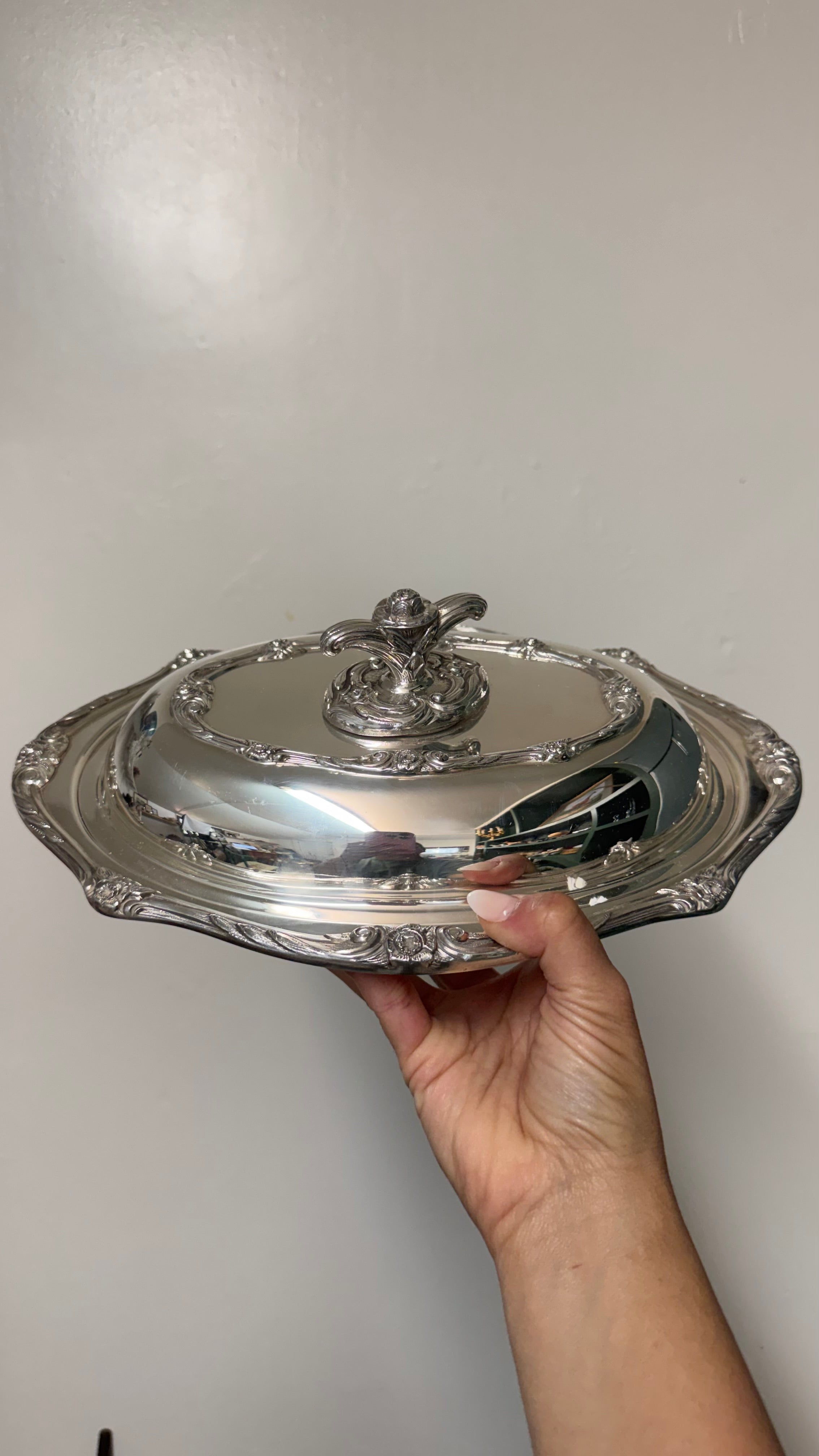 (Reserved) Venice book and silver lidded dish