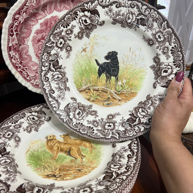 (Reserved) Spode Woodland dinner plates set of 8