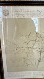 Vintage Framed "Frenchman’s Map" of Williamsburg, Virginia – 1782 Historical Reproduction