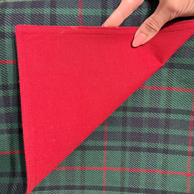 Tartan plaid motif placemats set of 8