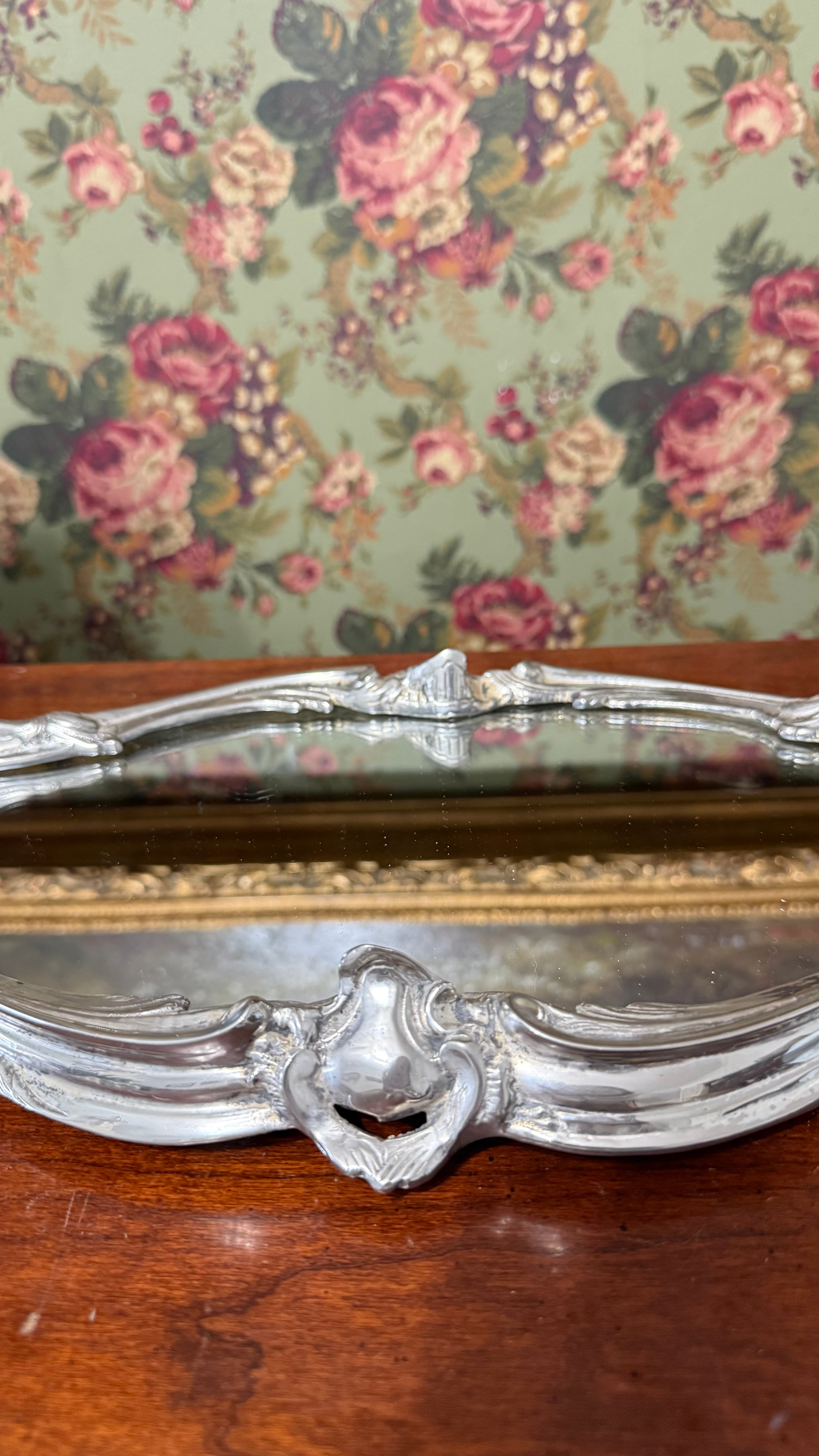 Antique Art Nouveau Silver plated plateau