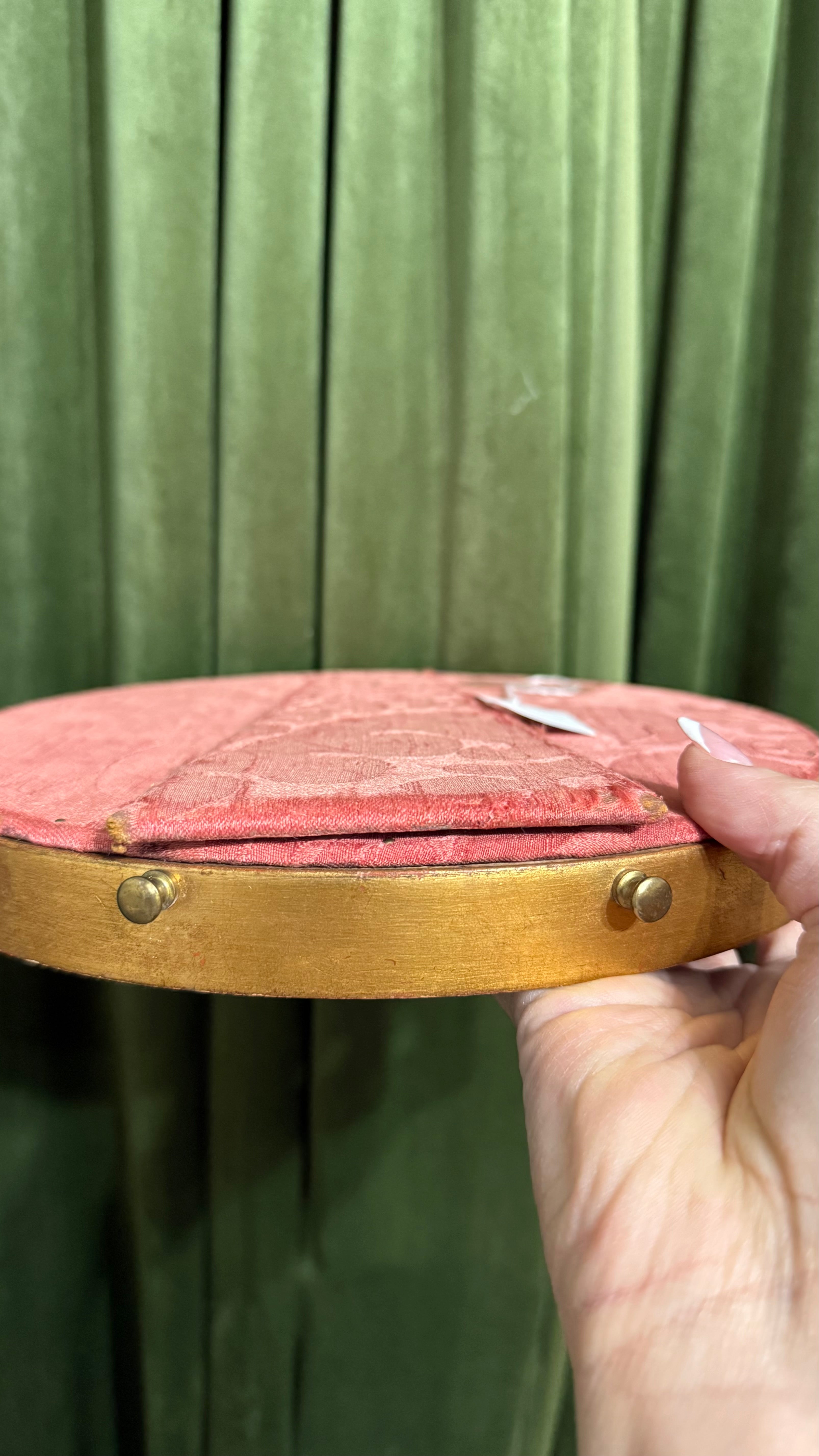 Exquisite Vintage Hand Painted Portrait in Ornate Gilt Frame - signed