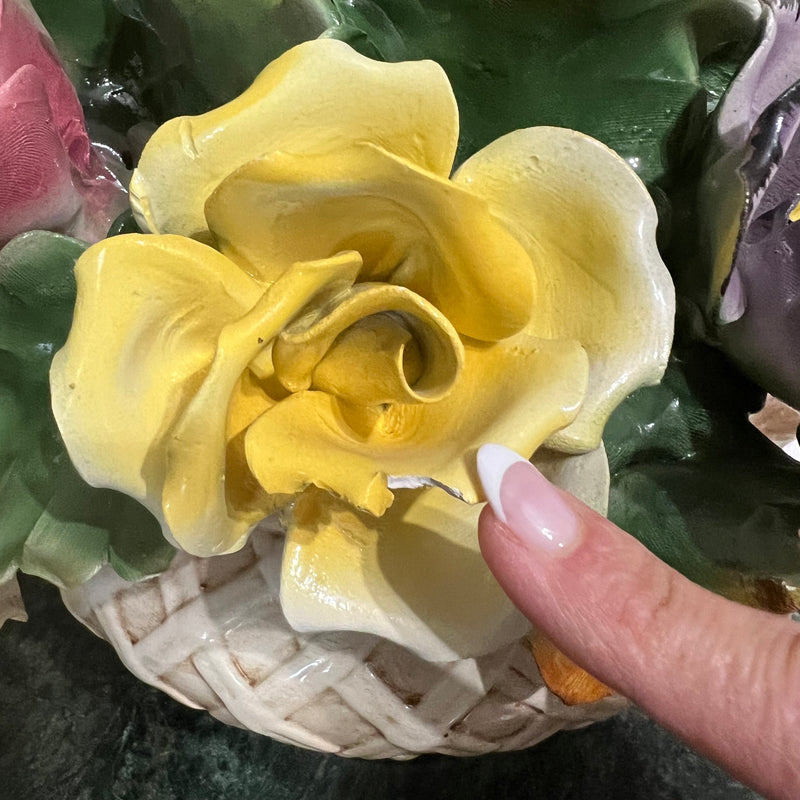 Capodimonte floral basket