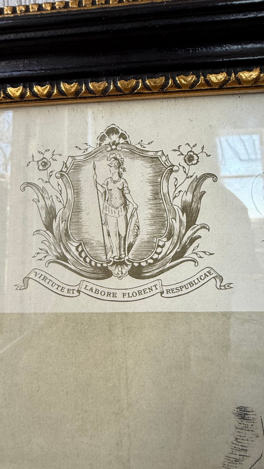 Vintage Framed "Frenchman’s Map" of Williamsburg, Virginia – 1782 Historical Reproduction