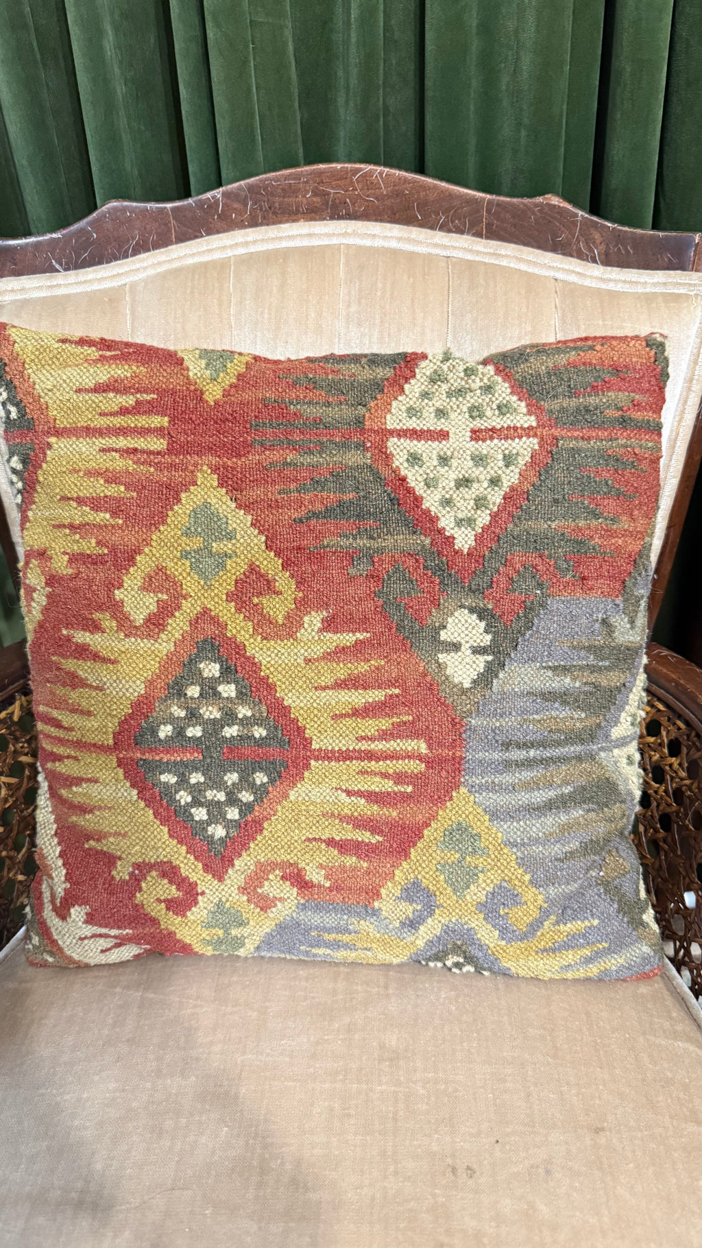 Handwoven Southwestern Kilim Pillow 17x17