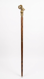 (Reserved) Cast iron moose hook & Lighter brass ram cane