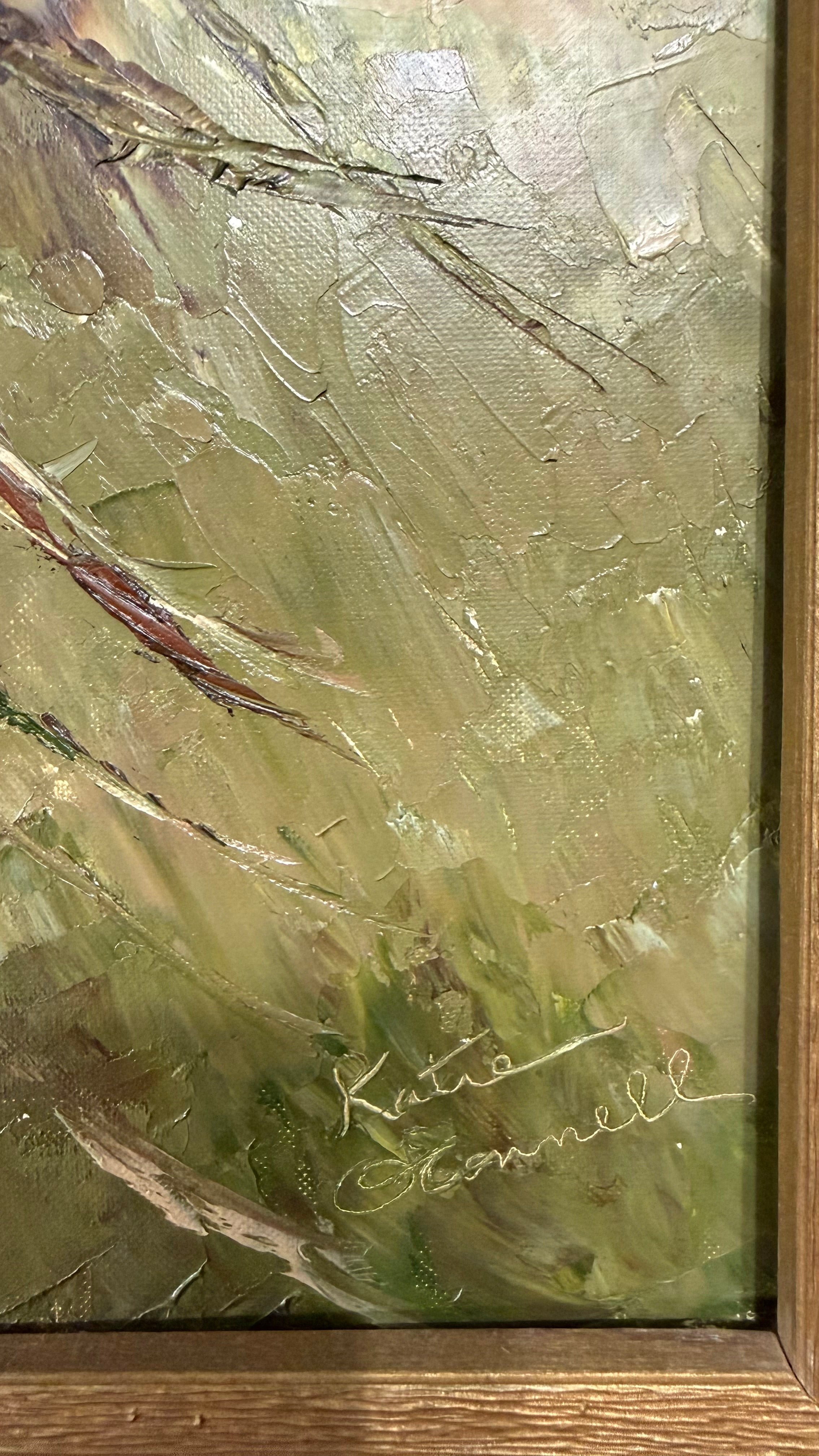 Stunning Vintage Impressionist Floral Oil Painting