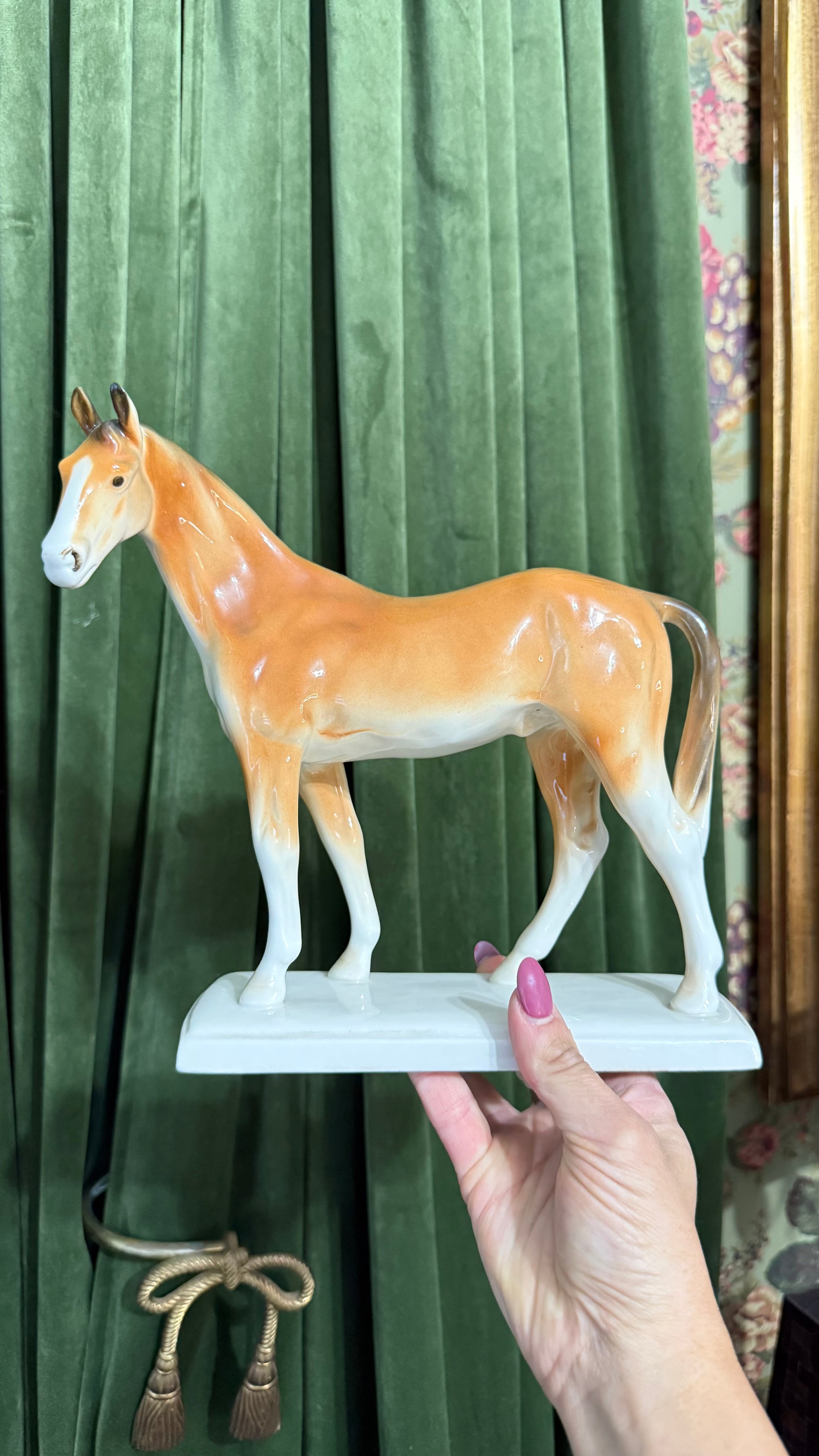 Royal Dux Czechoslovakia Hand Painted Horse Figure