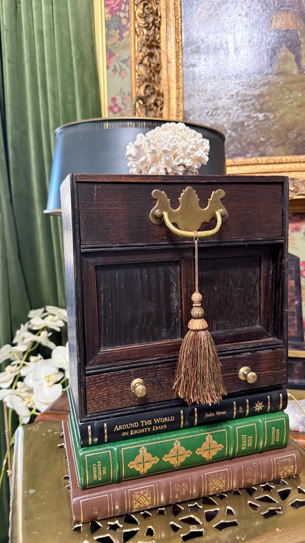 Antique Georgian Oak Spice Cabinet