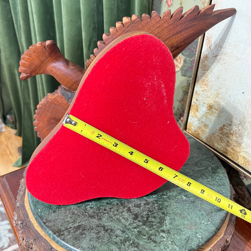 Hand Carved Mahogany Wood Winged Eagle Sculpture