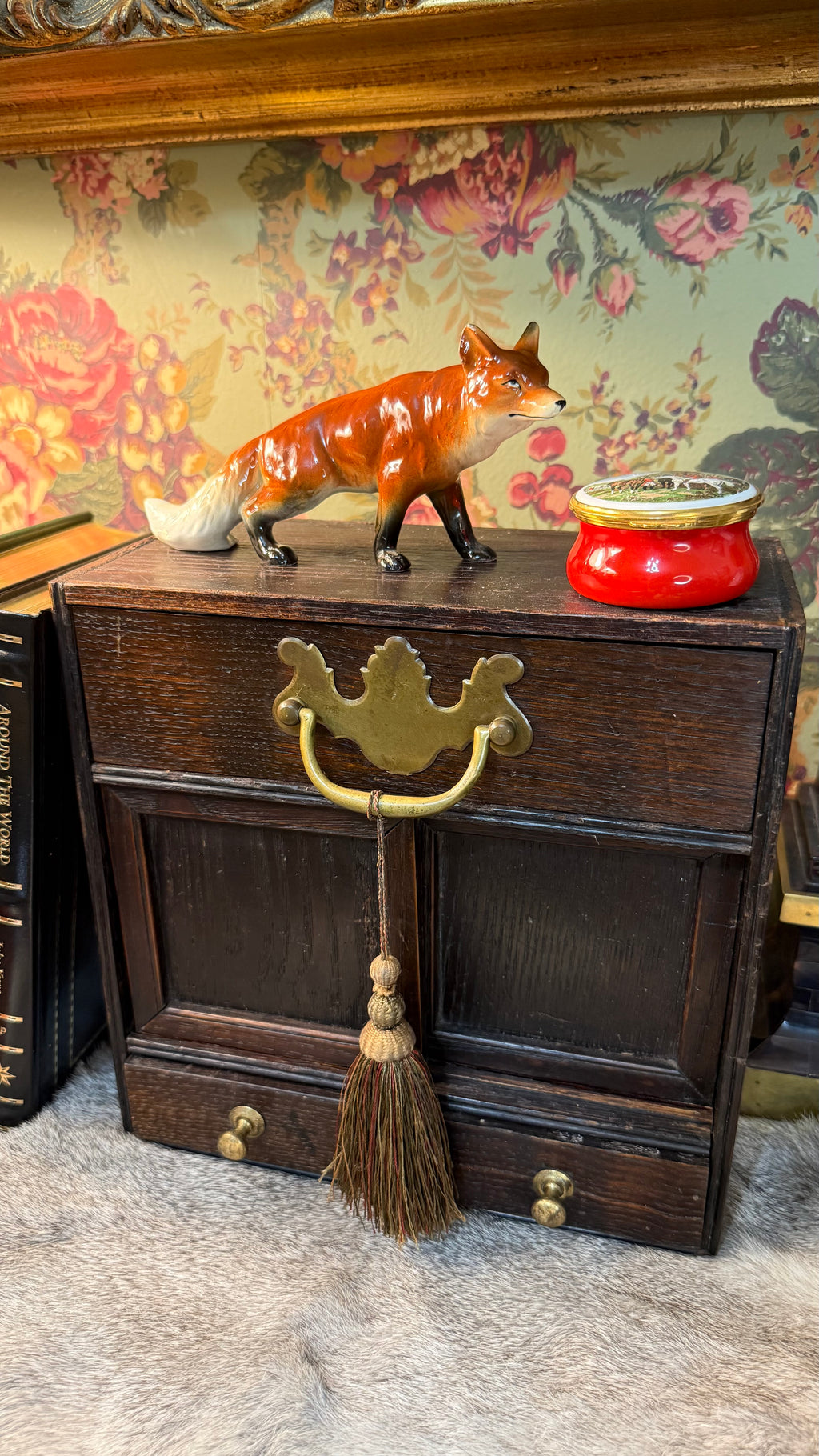 Antique Georgian Oak Spice Cabinet