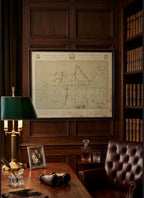 Vintage Framed "Frenchman’s Map" of Williamsburg, Virginia – 1782 Historical Reproduction