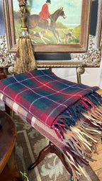 Vintage wool plaid throw