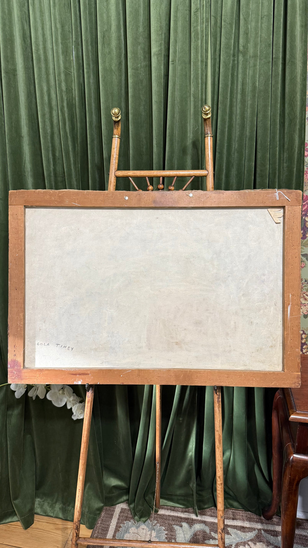 Mountain River Passage landscape Antique oil painting