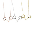 100% 925 Sterling Silver Lariat Necklace | Equestrian Stirrup Pendant