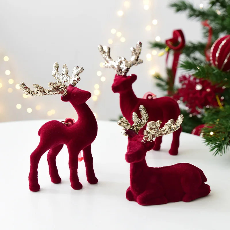 Regal Velvet Reindeer Ornament