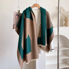 Luxury Double-Sided Blanket Scarf | Classic Horse Print