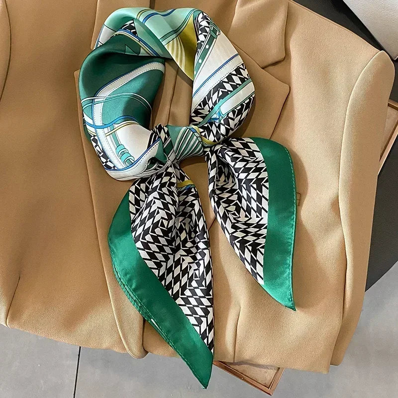 Luxury Printed Square Scarf | Versatile Classic Design