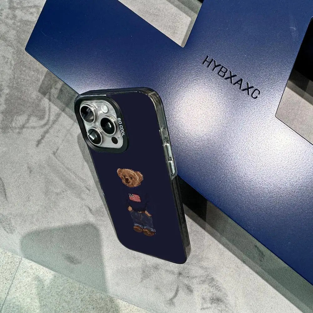 The "Coquette" Bear: Soft Matte Protective Case