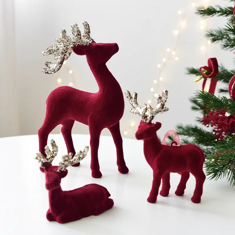 Regal Velvet Reindeer Ornament