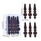 6pcs Baroque Drop Velvet Ornaments