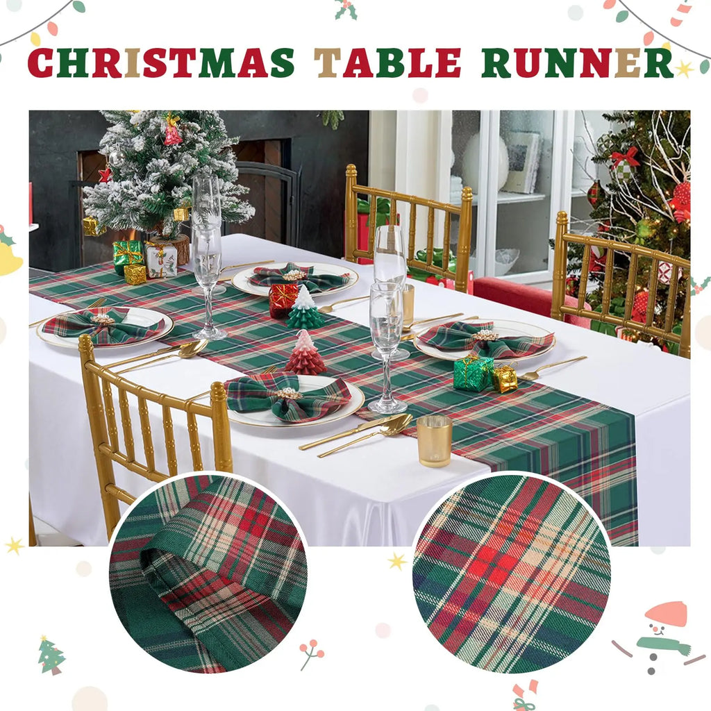 Classic Holiday: Green Plaid Runner
