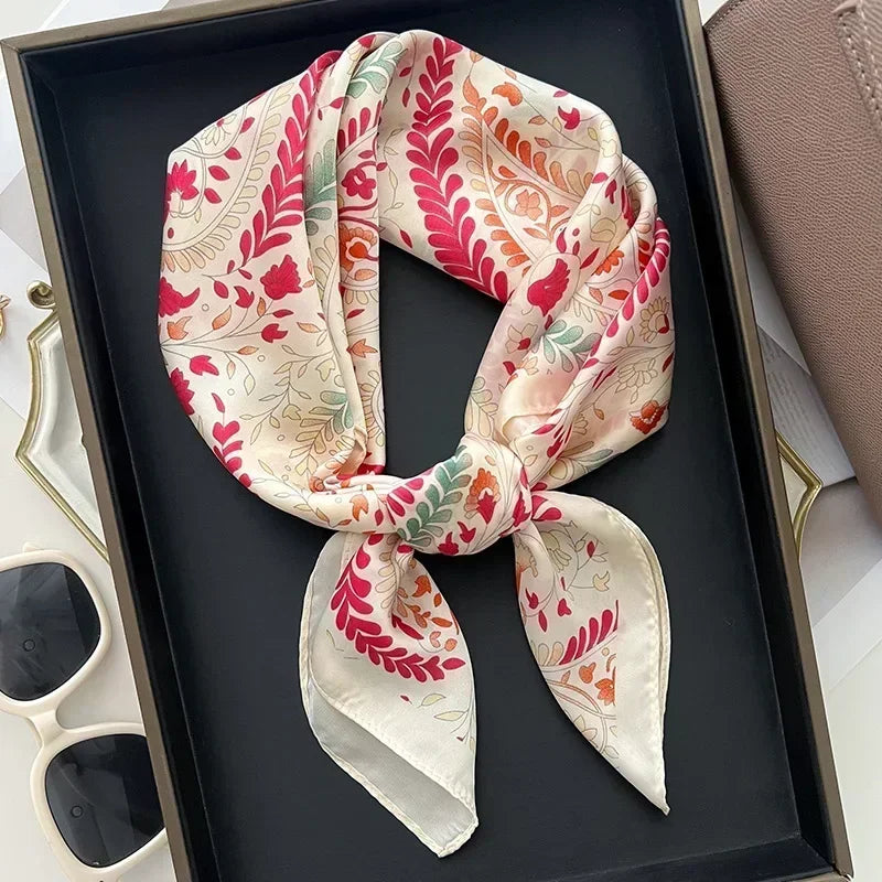 Luxury Printed Square Scarf | Versatile Classic Design