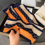 Printed Skinny Scarf in Silky Satin | Versatile Headband & Neck Tie Accessory