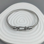 Timeless 18K Gold Plated 'Sailor's Knot' Bangle Bracelet | Classic Pave Clasp and Exquisite Design