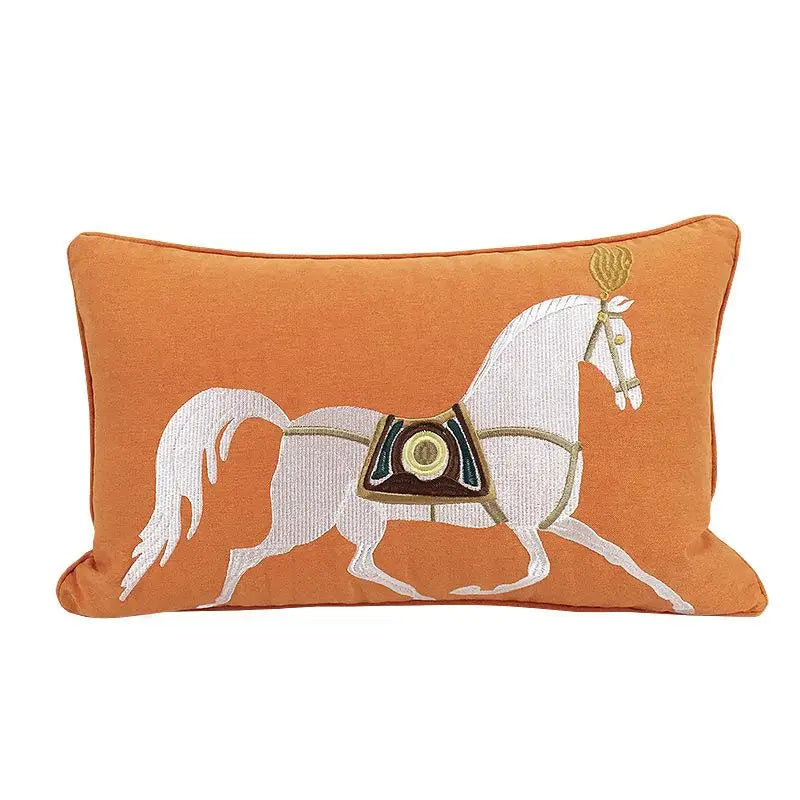 Equestrian Chic: Embroidered Cover