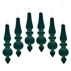 6pcs Baroque Drop Velvet Ornaments