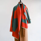 Luxury Double-Sided Blanket Scarf | Classic Horse Print