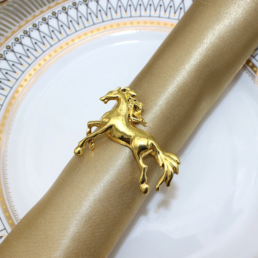 20Pcs Elegant Ride: Horse Napkin Ring
