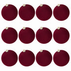 12pcs/box Velvet Christmas Ball Pendant 8cm Christmas Tree Ornaments