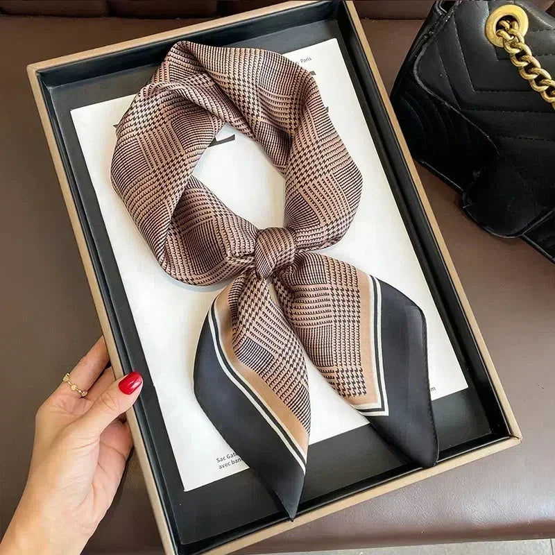 Luxury Printed Square Scarf | Versatile Classic Design