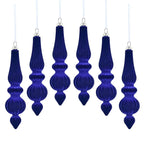 6pcs Baroque Drop Velvet Ornaments