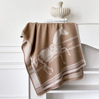 Oversized Equestrian Print Blanket Scarf