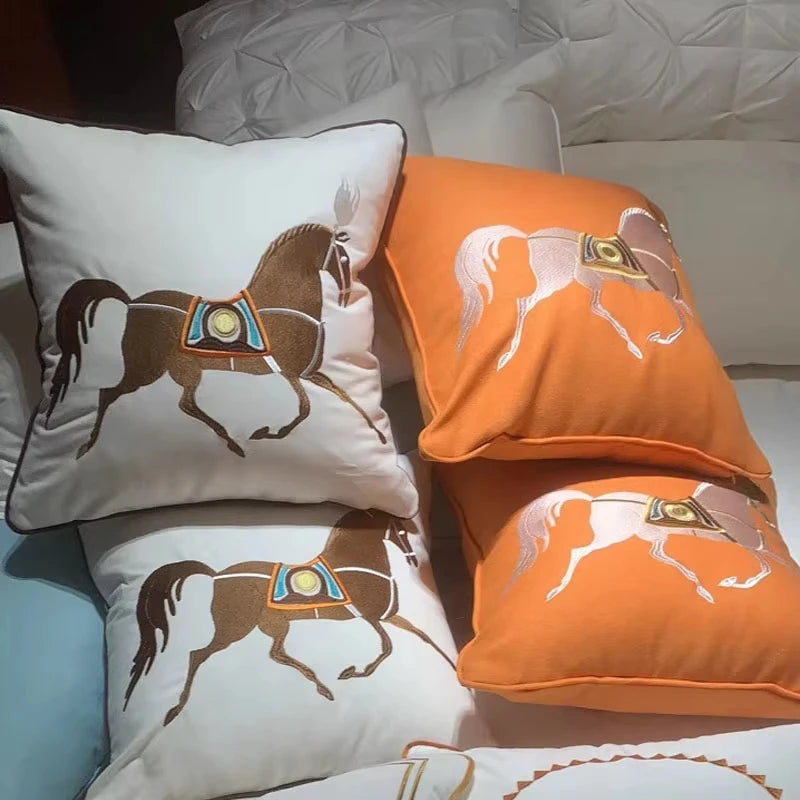 Equestrian Chic: Embroidered Cover