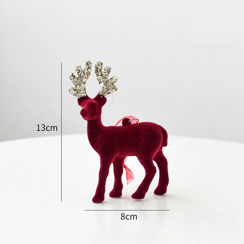 Regal Velvet Reindeer Ornament