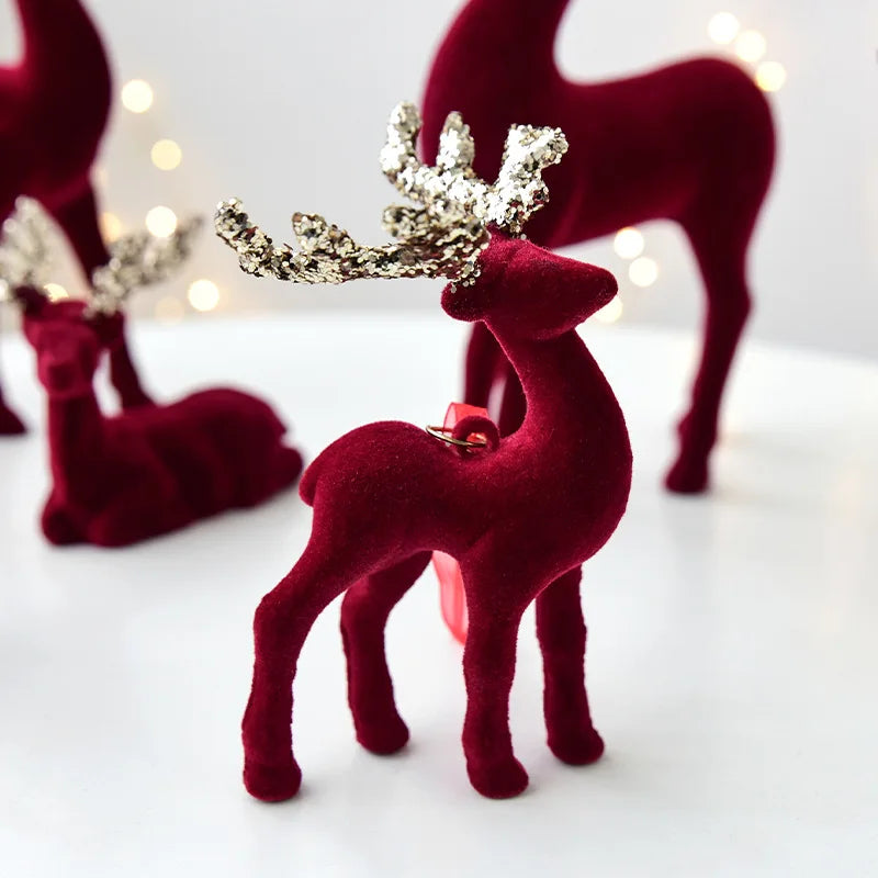 Regal Velvet Reindeer Ornament