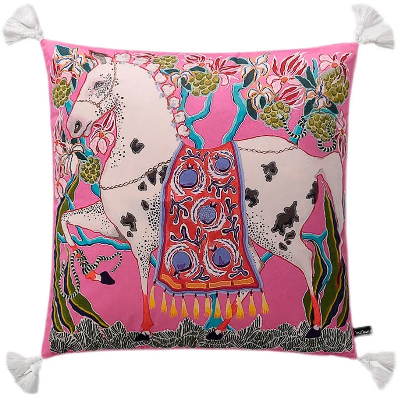 Vintage Equestrian: Pillow Cover