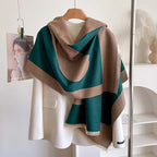 Luxury Double-Sided Blanket Scarf | Classic Horse Print