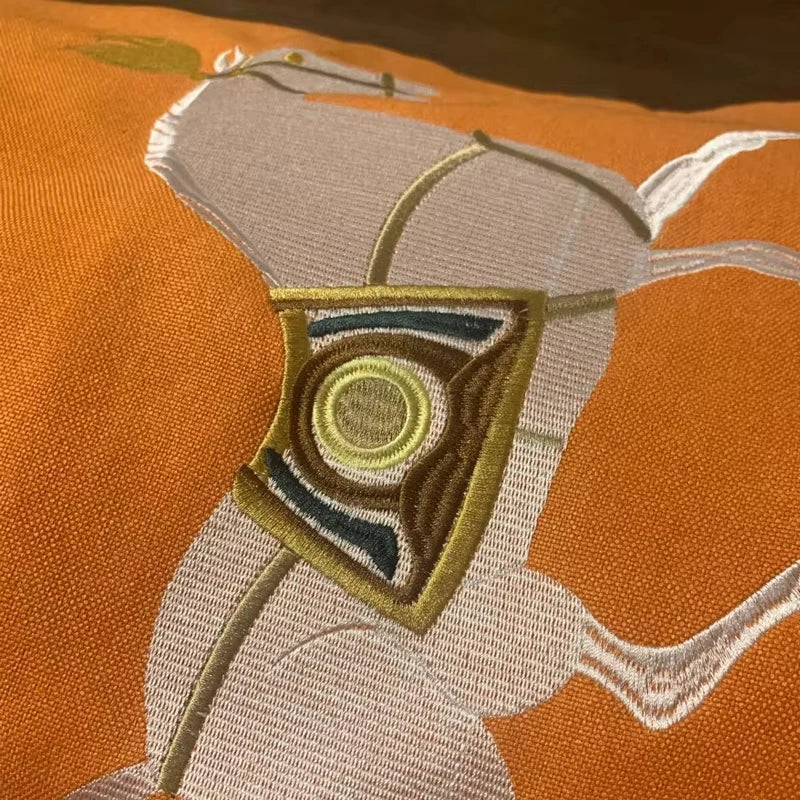 Equestrian Chic: Embroidered Cover